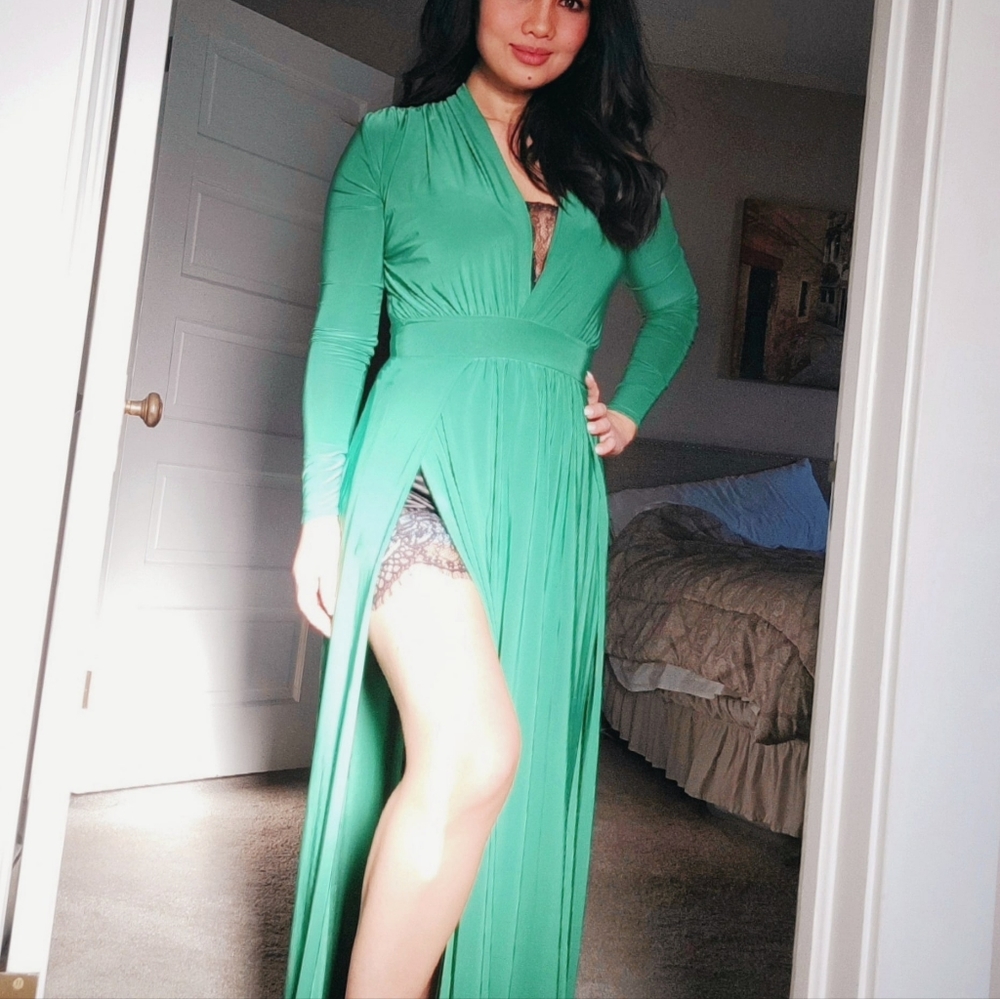 Maxi dress with double slit